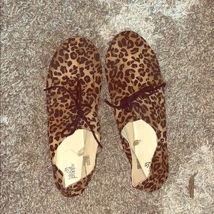 Leopard slip on shoes